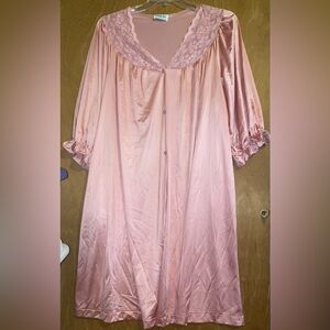 Vintage - Elegant Pink Women's Nightgown